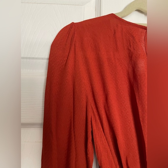 Urban Outfitters Terracotta Rust Orange Long Sleeve Romper NWT - Picture 10 of 14